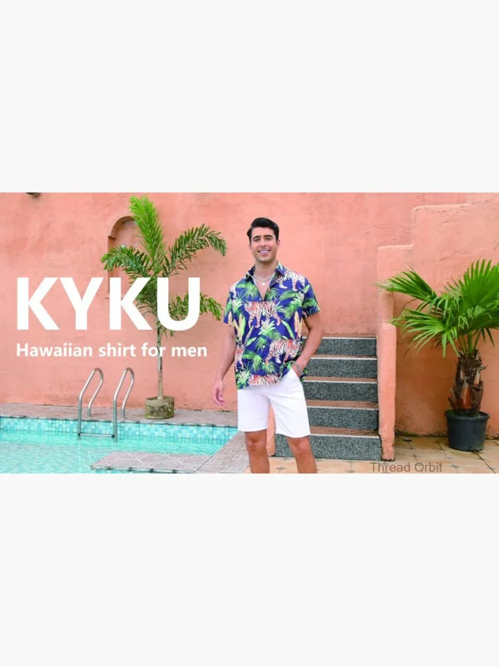 Men's Casual Button Down Hawaiian Shirt Short Sleeve with Pockets